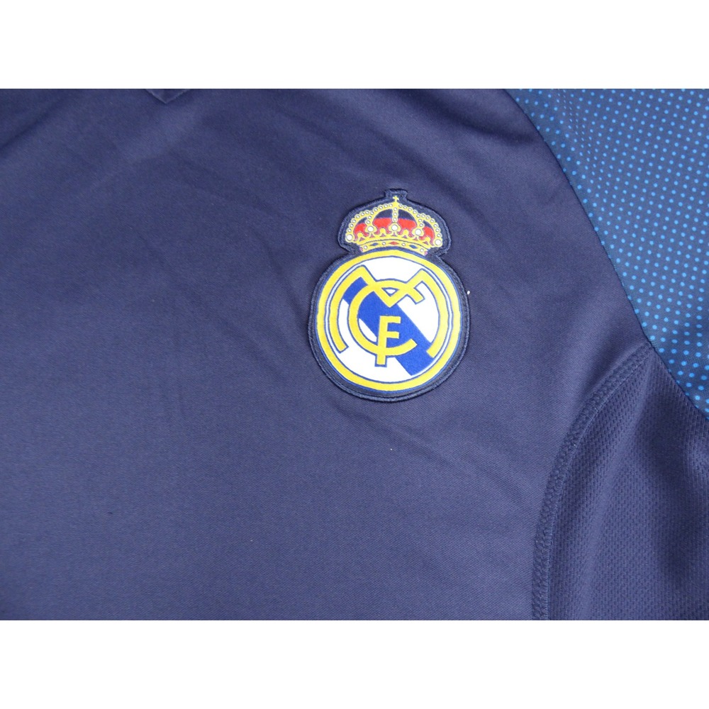 Real Madrid Soccer Jersey Mens Small Navy Blue V-Neck Short Sleeve Training Shir - Picture 2 of 9